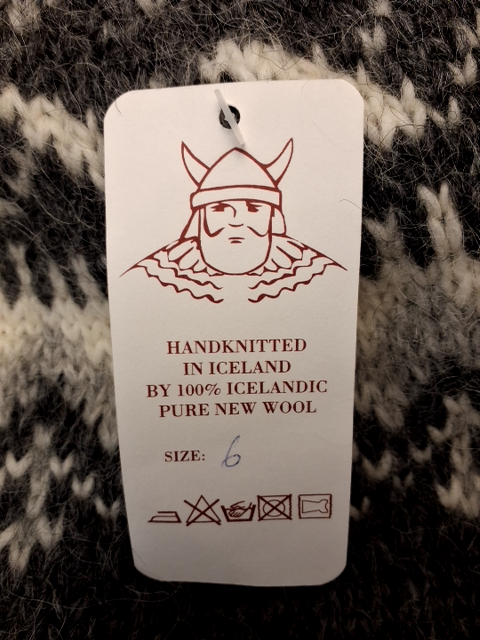 Handknitted in Iceland sweater